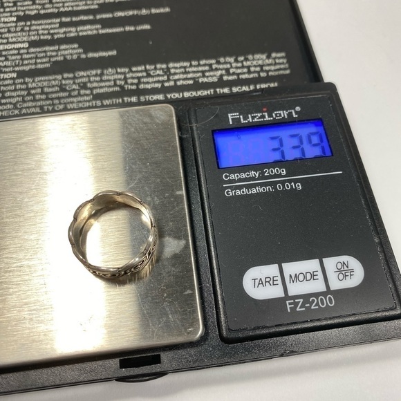 PEPI Sterling Silver Ring Size 6.75 Design Swirl Band 3.39g - Picture 5 of 6